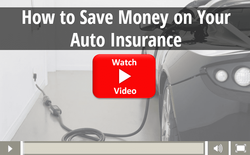 A video of a car with the words " how to save money on your auto insurance ".