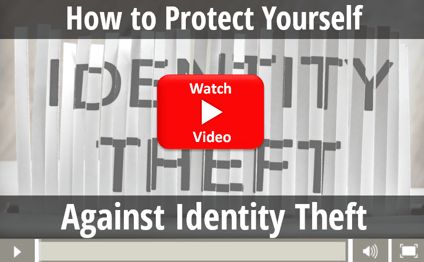 A video with the words " how to protect yourself against identity theft ".