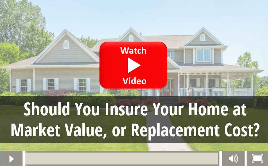 A picture of a house with the words " should you insure your home, get value or replacement ?" on it.